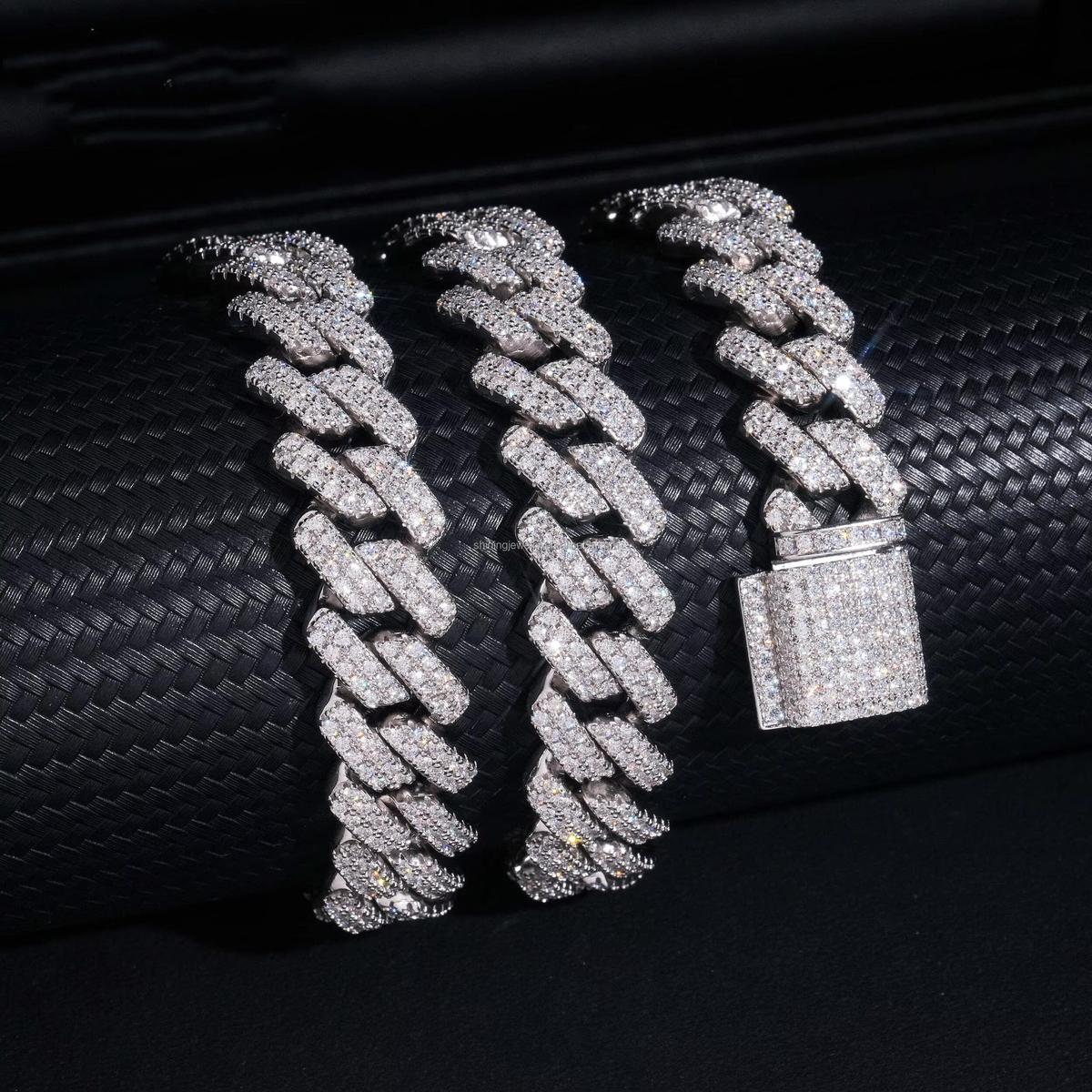 8MM Moissanite Prong-Set Miami Cuban Link Bracelet – S925 Silver