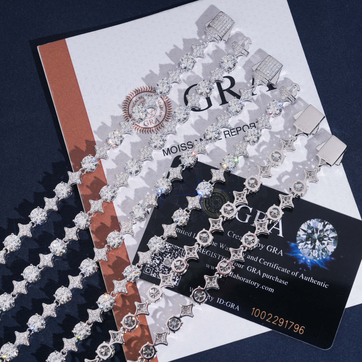 8MM Moissanite Star Tennis Chain – S925 Silver
