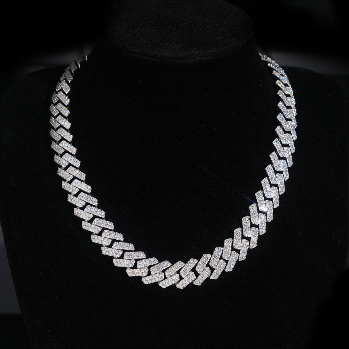 15MM Moissanite Prong-Set Miami Cuban Link Bracelet – S925 Silver