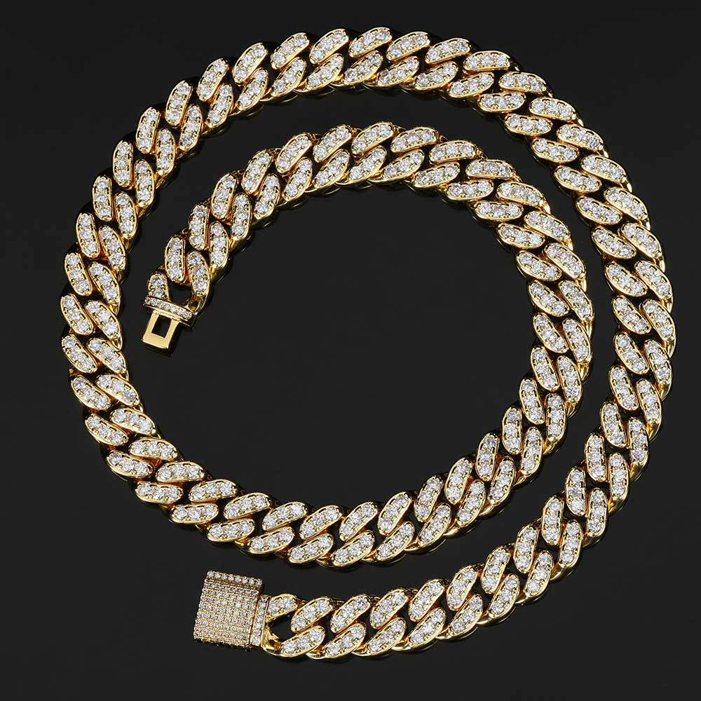 6MM Moissanite Domed Pavé Cuban Link Bracelet – S925 Silver