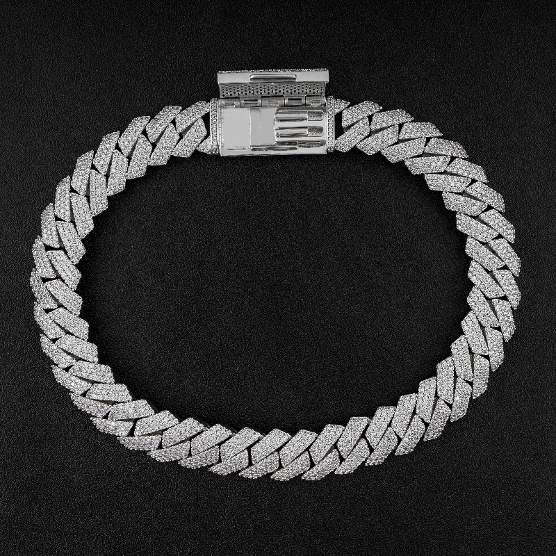 15MM Moissanite Heavyweight Miami Cuban Link Bracelet – S925 Silver