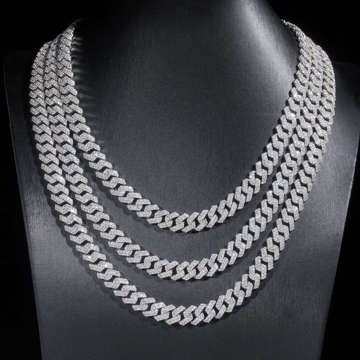 12MM Moissanite Prong-Set Miami Cuban Link Bracelet – S925 Silver