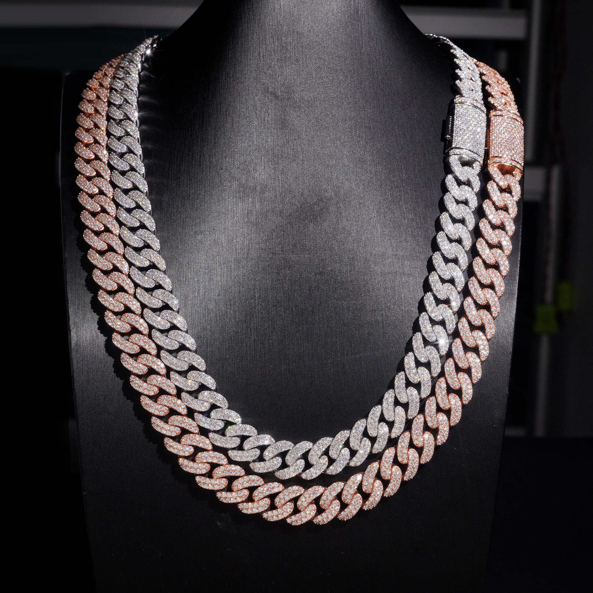 17MM Moissanite Pavé Miami Cuban Link Bracelet – S925 Silver