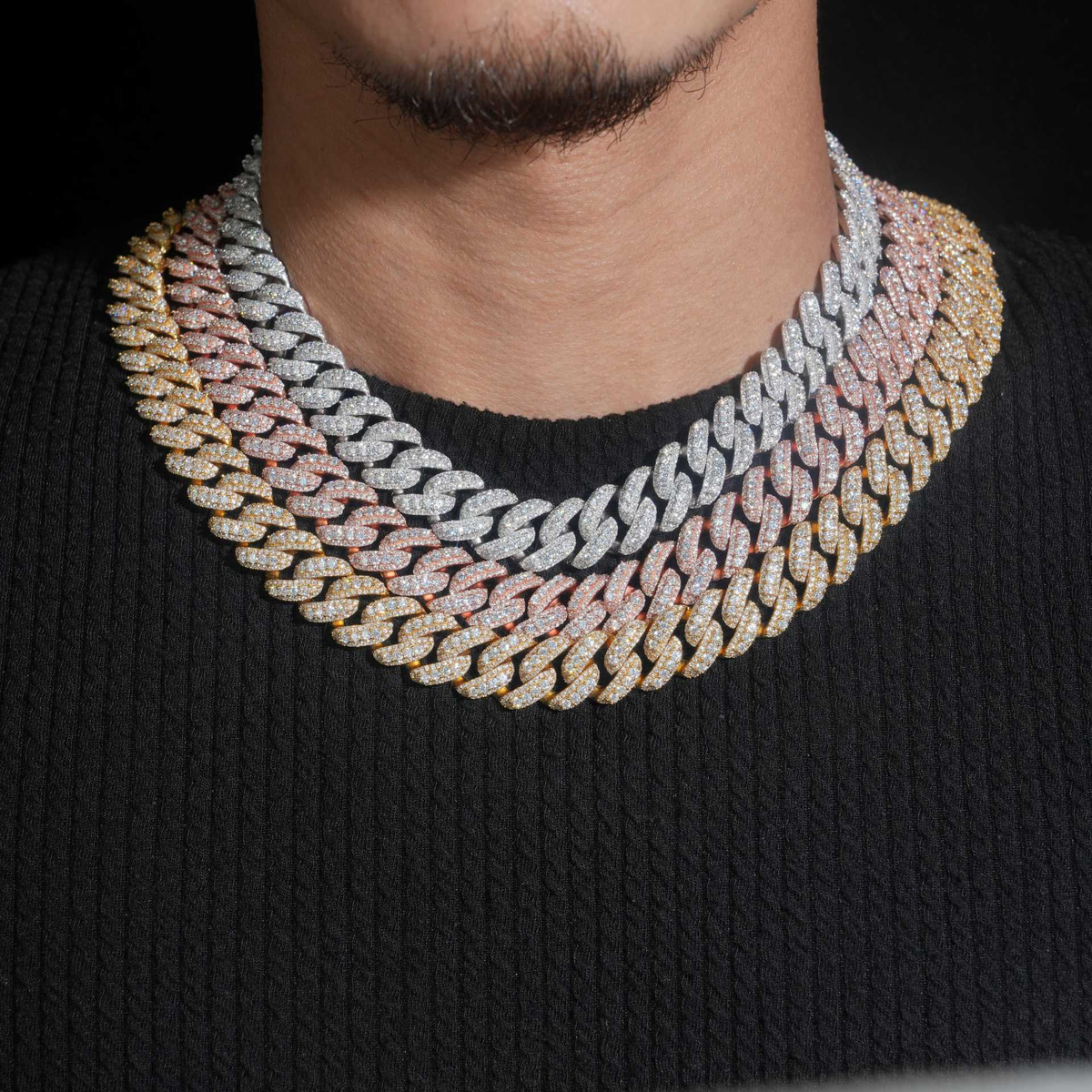 17MM Moissanite Pavé Miami Cuban Link Bracelet – S925 Silver