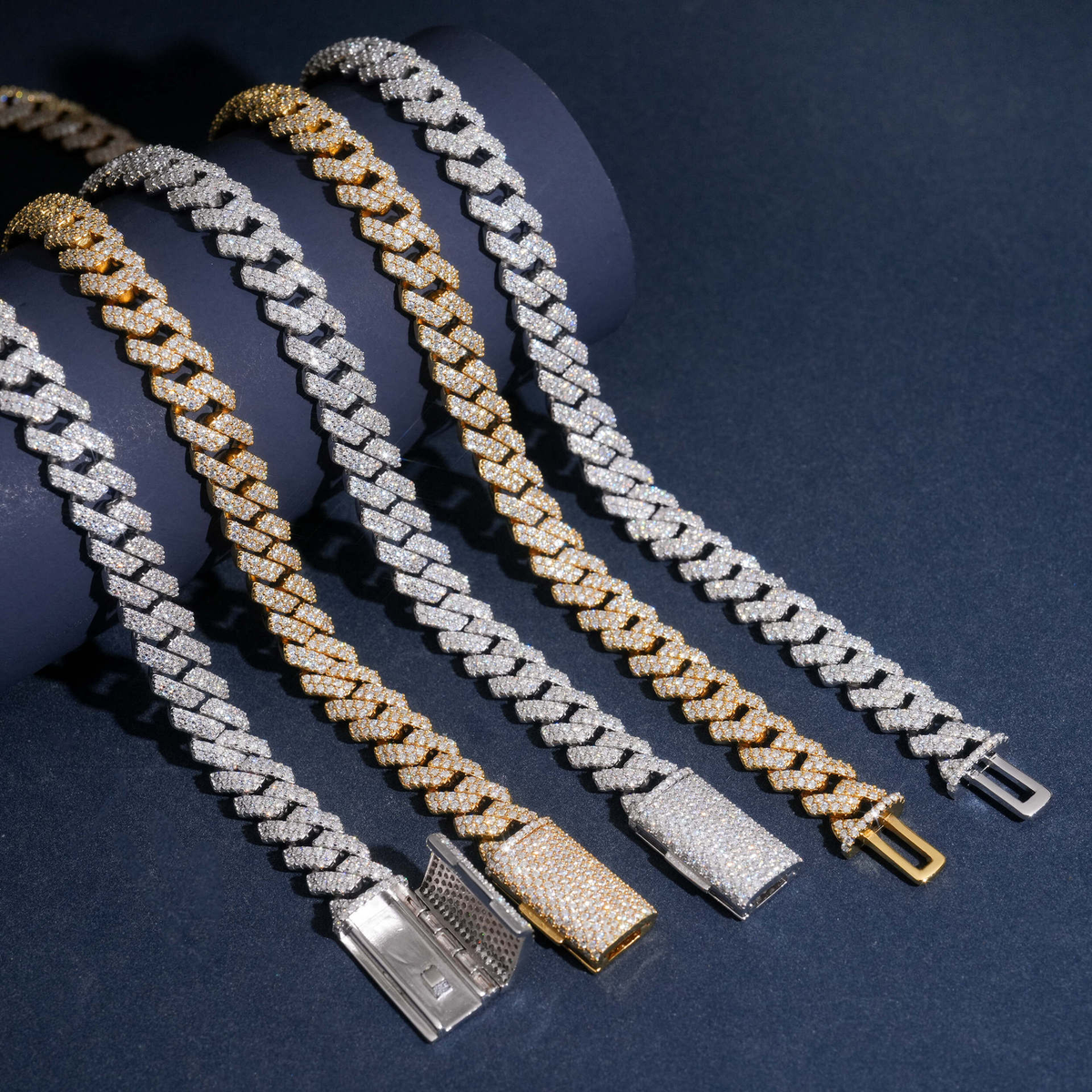 8MM Moissanite Prong-Set Miami Cuban Link Bracelet – S925 Silver