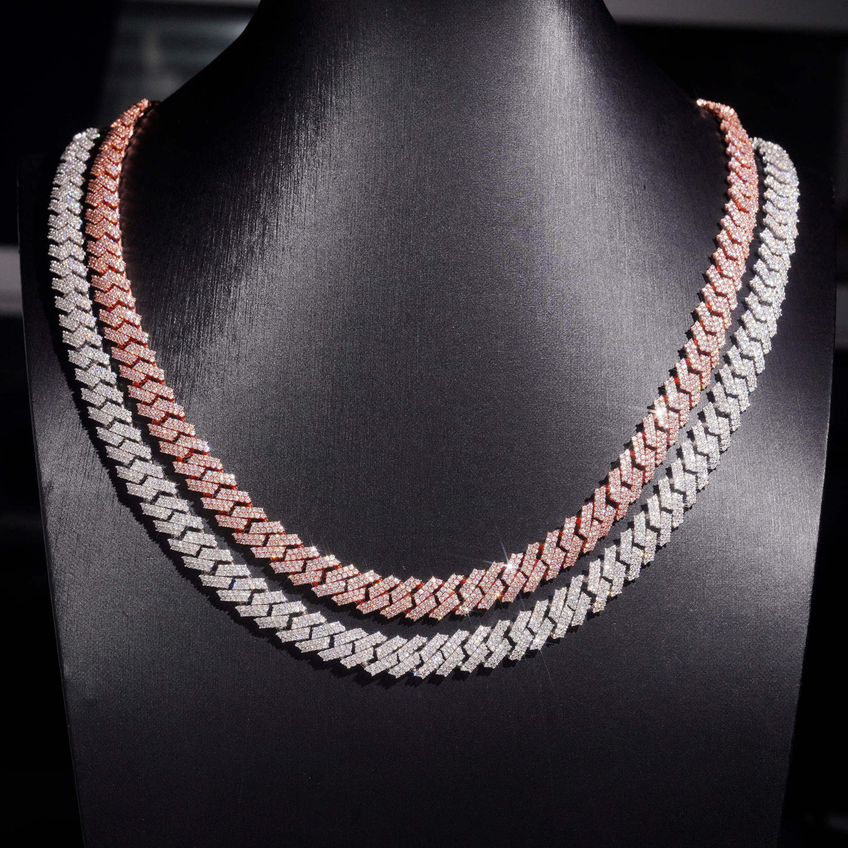 10MM Moissanite Prong-Set Miami Cuban Link Chain – S925 Silver