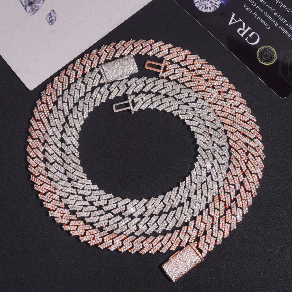 15MM Moissanite Prong-Set Miami Cuban Link Bracelet – S925 Silver