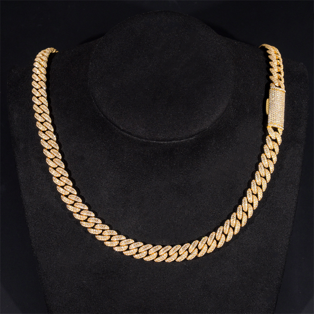 8MM Moissanite Pavé Miami Cuban Link Chain – S925 Silver