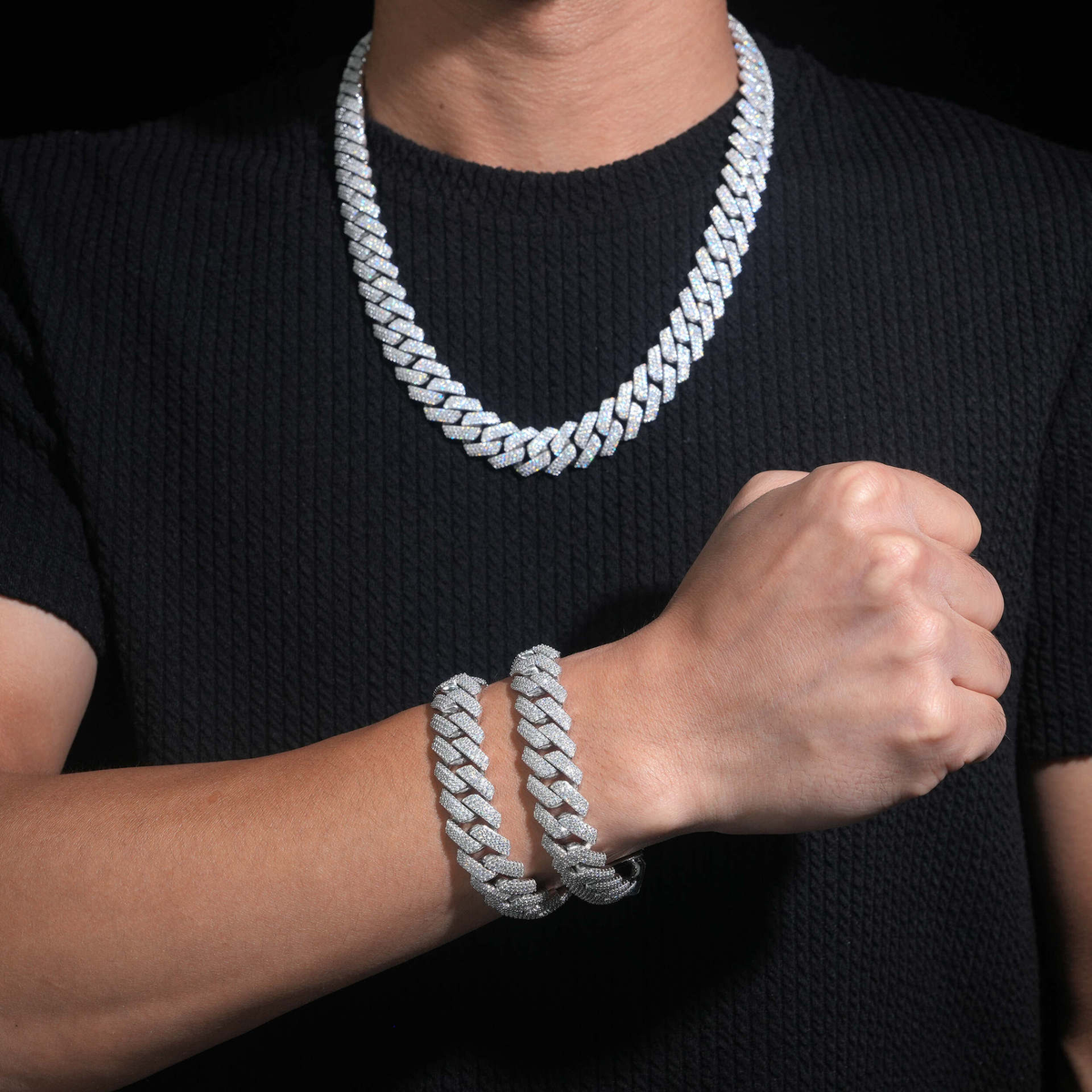 13MM Moissanite Heavyweight Miami Cuban Link Bracelet – S925 Silver