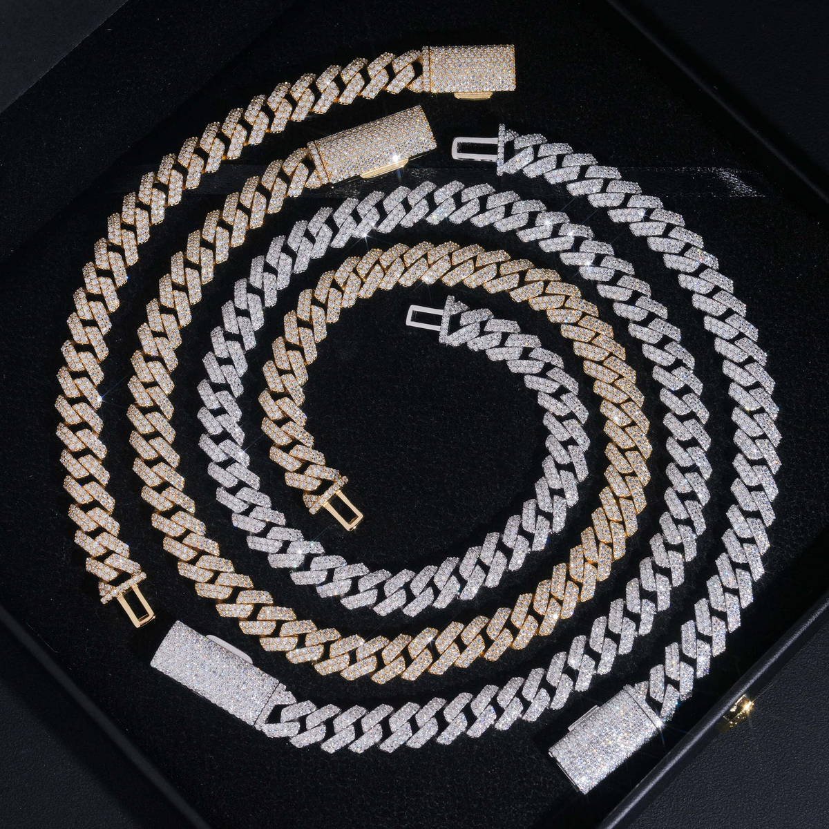 12MM Moissanite Prong-Set Miami Cuban Link Bracelet – S925 Silver