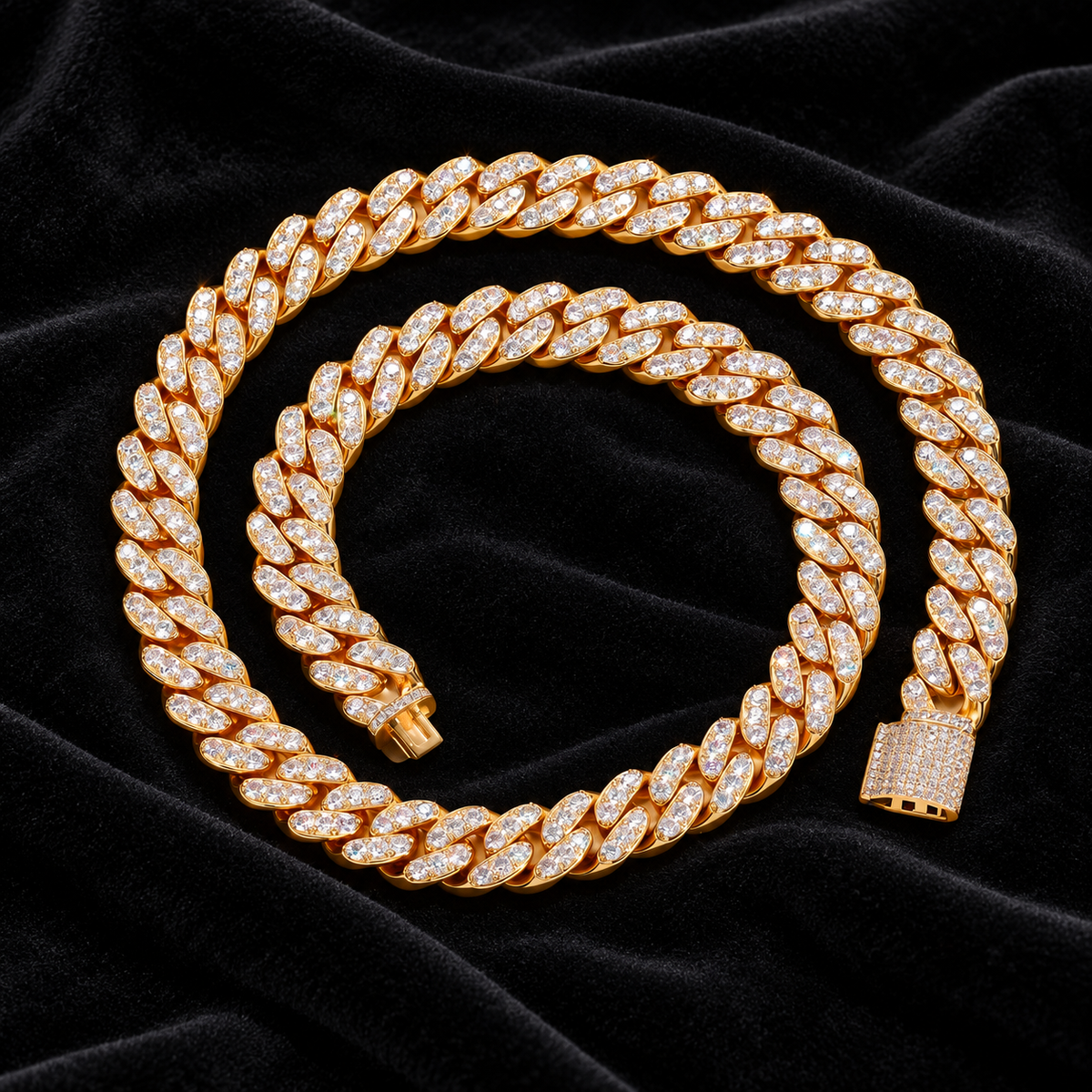 8MM Moissanite Domed Pavé Cuban Link Bracelet – S925 Silver