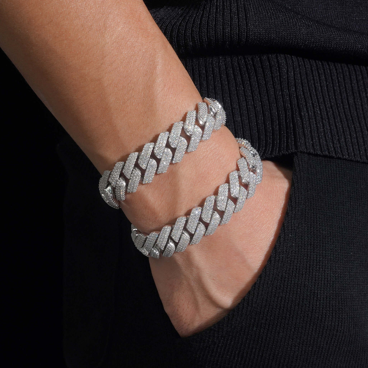 13MM Moissanite Heavyweight Miami Cuban Link Bracelet – S925 Silver