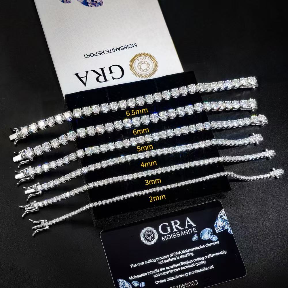 Tennis Bracelet with GRA card in the background
