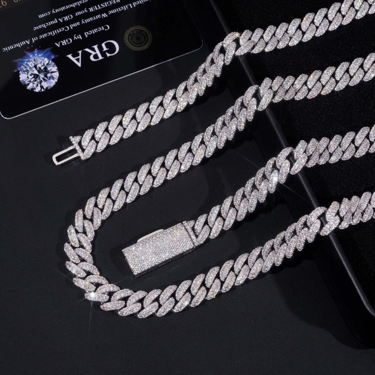 20MM Moissanite Pavé Miami Cuban Link Bracelet – S925 Silver