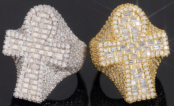 Cross Mosaic Moissanite Ring — photo 1