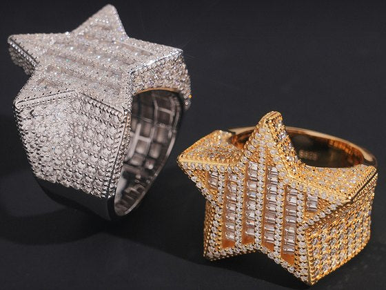 Linear Star Moissanite Ring — photo 1