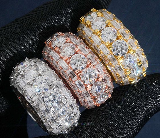 Mixed-Setting Moissanite Band — photo 1