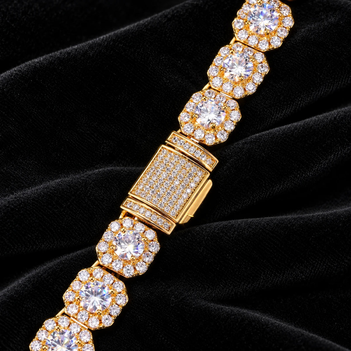Clustered Tennis Chain — original supplier view of the setting, clasp or available finishes