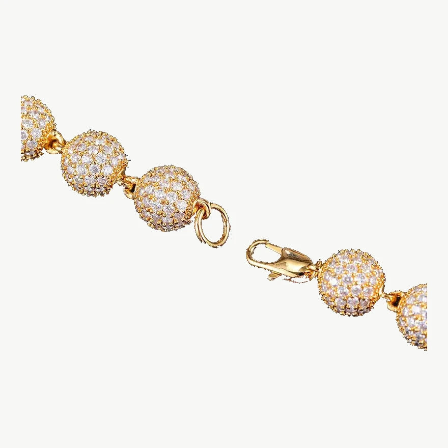 10mm Iced Ball Bracelet — original supplier view of the setting, clasp or available finishes