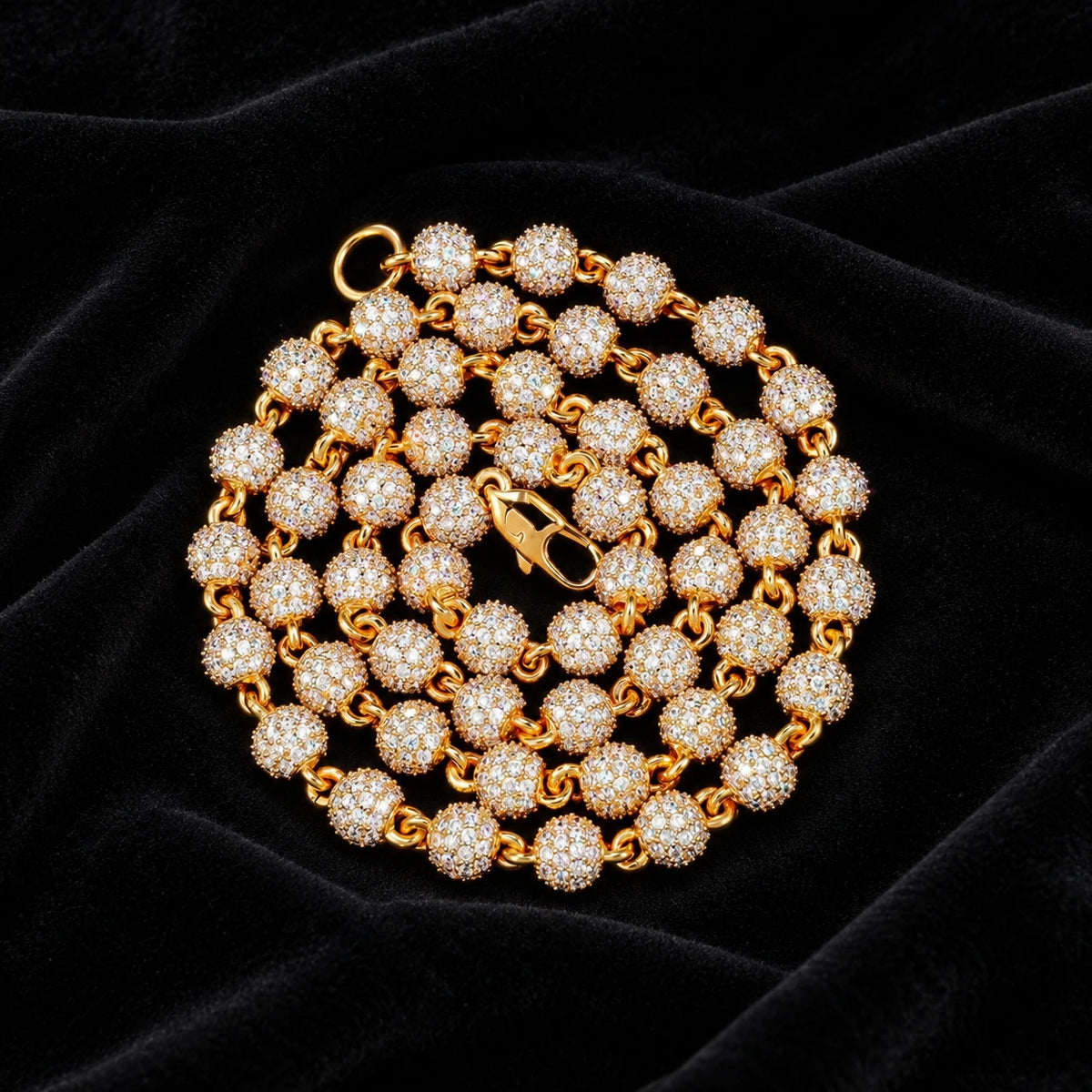 6mm Iced Ball Chain — original supplier view of the setting, clasp or available finishes