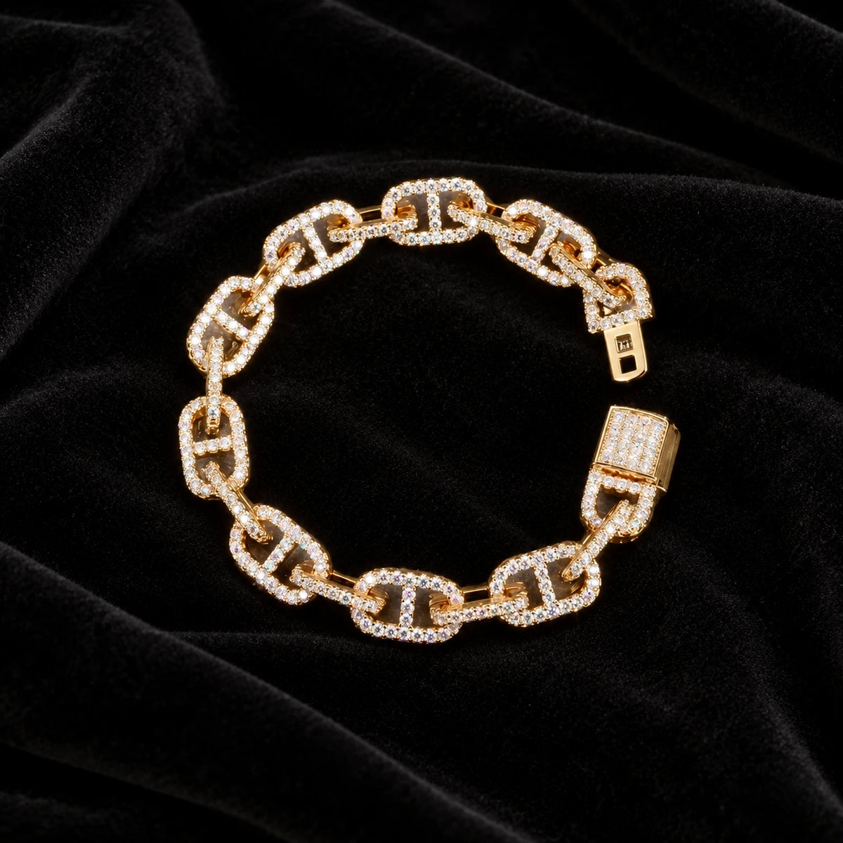 10mm Baguette Mariner Chain — original supplier view of the setting, clasp or available finishes