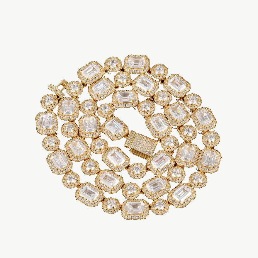 Emerald Clustered Tennis Chain — original supplier view of the setting, clasp or available finishes