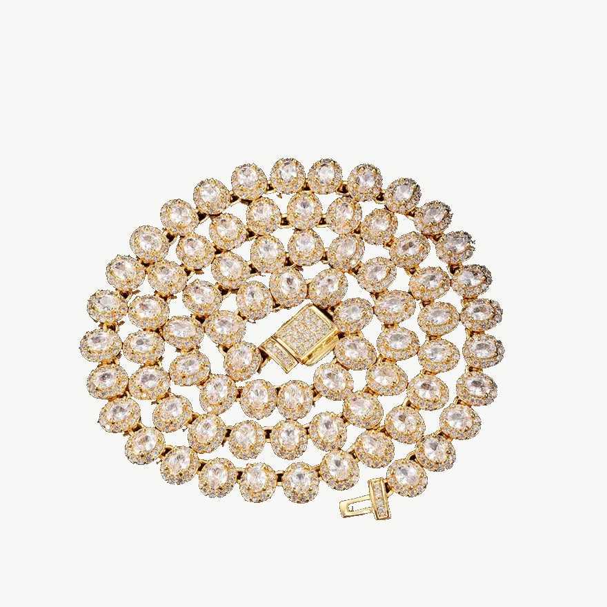 7mm Oval Cluster Tennis Chain — original supplier view of the setting, clasp or available finishes