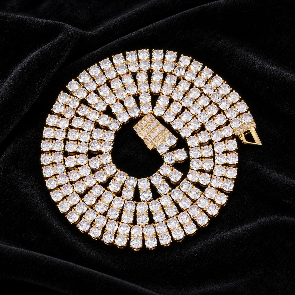 Double-Layer Tennis Chain — original supplier view of the setting, clasp or available finishes
