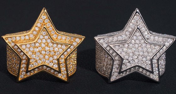 Outlined Star Moissanite Ring — photo 1
