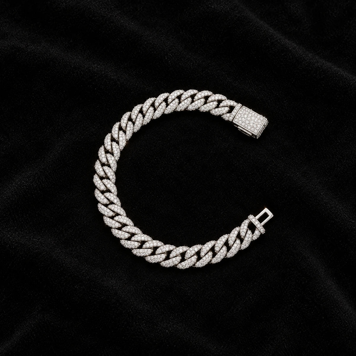 Iced Cuban Bracelet on a black background