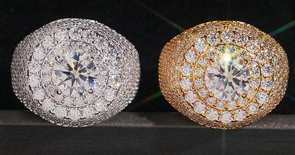 Round Halo Dome Moissanite Ring — photo 1