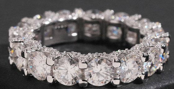 Round-Setting Moissanite Band — photo 1