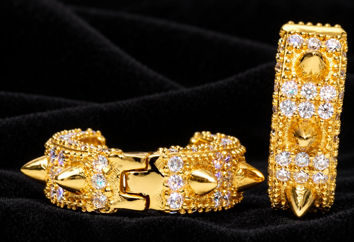 Spike Moissanite Hoop Earrings — original product photograph 2