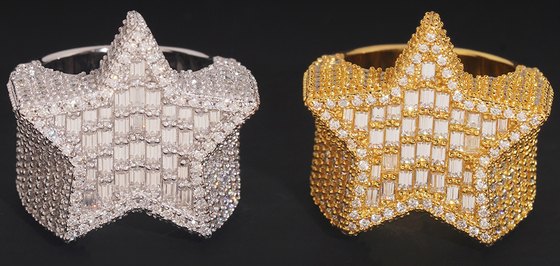 Star Mosaic Moissanite Ring — photo 1