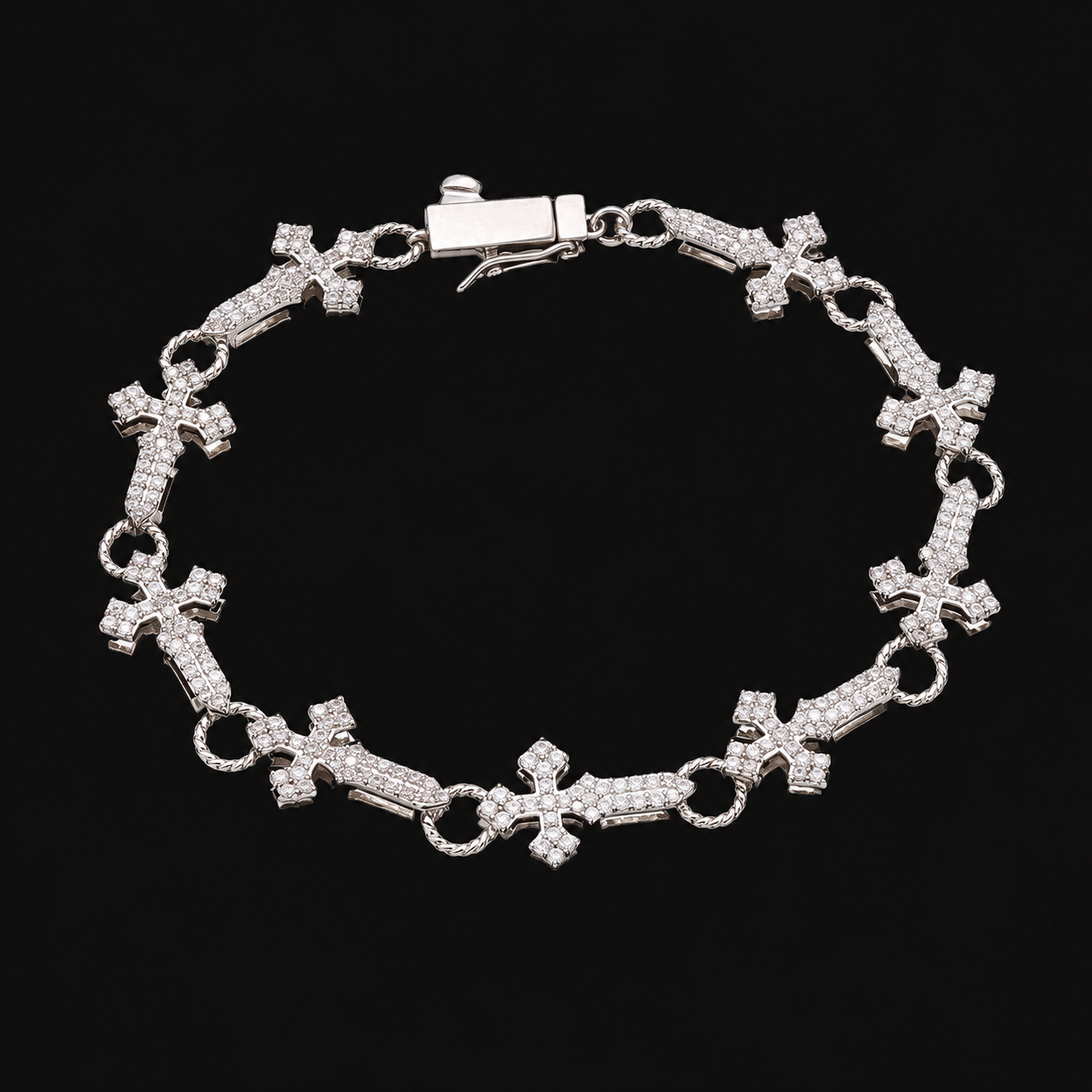 Cross-Link Bracelet — catalog photo with an AI-cleaned background